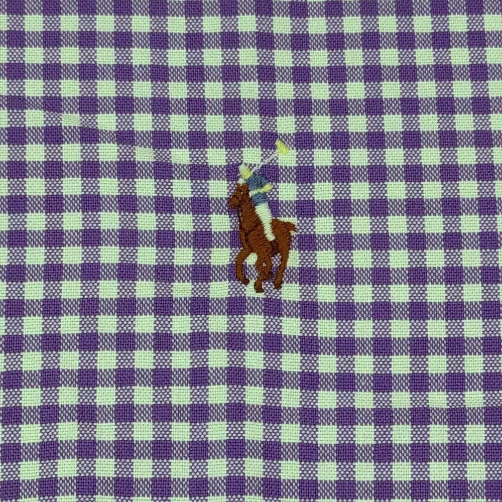 Polo Ralph Lauren Classic Fit Gingham Oxford Shirt Mens XXL Purple White NWT